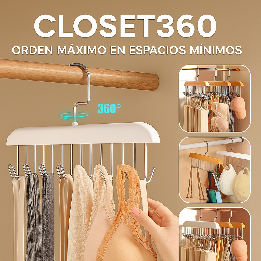CLOSET360® ESPACIO MÁXIMO, EN ESPACIOS MINIMOS